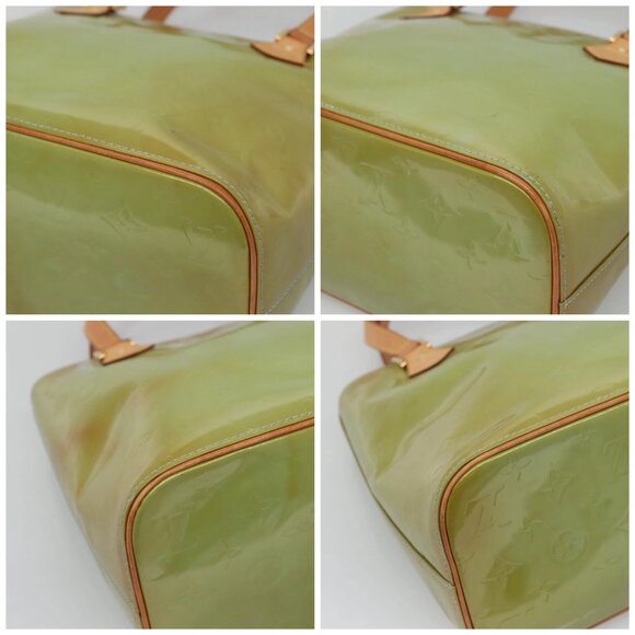 LOUIS VUITTON Monogram Vernis Houston Hand Bag Baby Blue M91005 LV Auth gh116 - Picture 16 of 16